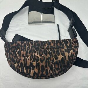 All Saints Leopard Print Crossbody Bag